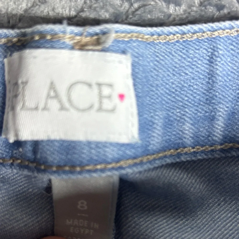 The Children's Place Girls Denim Shorts - Light Blue & Dark Blue